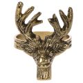 Rond de serviette en métal doré à motif tête de cerf, 6 cm, lot de 4 | Floristik24.be