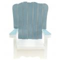 Floristik24 Chaise décorative en bois blanc-turquoise-grise H. 16 cm