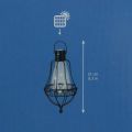 Floristik24 Lampe solaire à suspendre, lanterne de jardin blanc chaud Ø11cm H21cm