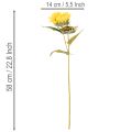 Tournesol artificiel avec feuilles et fleurs réalistes, 58 cm, lot de 3 | Floristik24.be