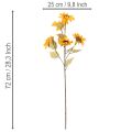Tournesol artificiel, décoration réaliste, 72 cm, lot de 2 | Floristik24.be