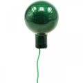 Floristik24 Mini boules de Noël sur fil Ø25mm verre vert 140p