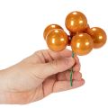 Mini boules de Noël sur fil de fer, baies miroir, colorées, 40 mm, lot de 32. | Floristik24.be