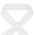 Floristik24 Ruban dentelle coeurs ruban décoratif dentelle blanc 25mm 15m