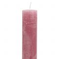 Bougies coniques couleur unie vieux rose 34mm x 300mm 4 pcs | Floristik24.be