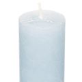Bougie conique bleue pour chandeliers et décoration de table, 34 x 240 mm, lot de 4 | Floristik24.be