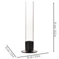 Bougeoir conique avec cylindre en verre. Simple et intemporel. 31 cm | Floristik24.be