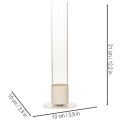 Bougeoir moderne pour bougies coniques, avec cylindre et base en verre, 31 cm | Floristik24.be