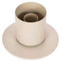 Bougeoir moderne pour bougies coniques, avec cylindre et base en verre, 31 cm | Floristik24.be
