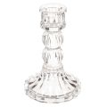 Floristik24 Bougeoir transparent, design classique, décoration de table, 12 cm, lot de 2