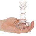 Bougeoir transparent, design classique, décoration de table, 12 cm, lot de 2 | Floristik24.be