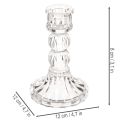 Bougeoir transparent, design classique, décoration de table, 12 cm, lot de 2 | Floristik24.be