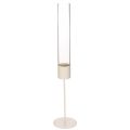 Floristik24 Bougeoir cylindrique en verre sur base métallique 50 cm