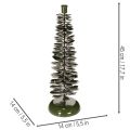 Bougeoir en forme de sapin de Noël, métal vert, 45 cm | Floristik24.be