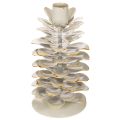 Floristik24 Bougeoir en forme de pomme de pin pour bougies coniques, 17 cm