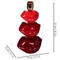 Bougeoir en forme de lèvres brillantes, design moderne, 21 cm | Floristik24.be