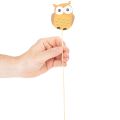 Tuteurs en bois en forme de hibou pour bouquets de fleurs et pots de fleurs, 31 cm, lot de 12 | Floristik24.be