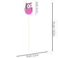 Tuteurs en bois en forme de hibou pour bouquets de fleurs et pots de fleurs, 31 cm, lot de 12 | Floristik24.be