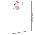 Tuteurs décoratifs pour jardin - Famille de hérissons colorés - 34 cm, lot de 12 | Floristik24.be