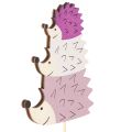 Tuteurs décoratifs pour jardin - Famille de hérissons colorés - 34 cm, lot de 12 | Floristik24.be