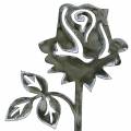 Floristik24 Clous en métal rose gris argent, métal lavé blanc 20cm × 8cm 12pcs