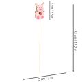 Décoration florale en forme de petit cochon, en bois, 31 cm, lot de 16. | Floristik24.be