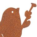 Piquet décoratif pour jardin, en métal rouillé, 52 cm | Floristik24.be