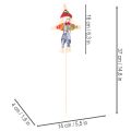 Tuteurs à fleurs en forme d'épouvantail pour compositions florales, 37 cm, lot de 6 | Floristik24.be