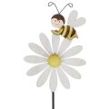 Floristik24 Décoration de printemps bouchon de fleur décoration d&#39;abeille 11 × 7,5 cm 6 pièces