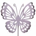 Floristik24 Piquet de jardin papillon métal tricolore L25cm 6pcs