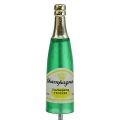 Floristik24 Bouchon bouteilles champagne marron, vert, jaune 7.5cm L28.5cm 12pcs