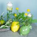 Floristik24 Vase en faïence Jaune Citron 10cm