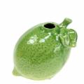 Floristik24 Vase en grès vert citron 10cm