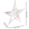 Étoiles décoratives en acrylique transparent irisé, décorations pour sapin de Noël, 9 cm, lot de 6 | Floristik24.be