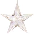 Étoiles décoratives en acrylique transparent irisé, décorations pour sapin de Noël, 9 cm, lot de 6 | Floristik24.be
