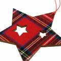 Floristik24 Décorations de sapin de Noël Style écossais Carreaux rouges 8cm 12pcs