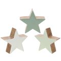 Floristik24 Figurine décorative en forme d'étoile, décoration de table, 10 cm, lot de 3