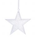 Floristik24 Étoile à suspendre en plastique transparent pour décorations de sapin de Noël 12 cm 6 pcs