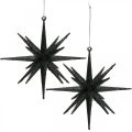 Floristik24 Décoration de Noël étoiles à suspendre noir Ø15cm 4pcs