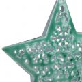 Floristik24 Star vert menthe à suspendre 9,5cm 1pc