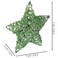 Ensemble d'étoiles décoratives en fil de fer vert, deux tailles, 10 cm, 12 pièces | Floristik24.be