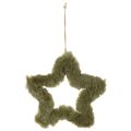 Pendentifs étoiles en fausse fourrure, peluche, pour fenêtres et portes, 21 cm, lot de 4 | Floristik24.be