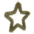 Floristik24 Étoile suspendue, fausse fourrure, pour portes et fenêtres, 30 cm, lot de 3