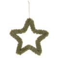 Étoile suspendue, fausse fourrure, pour portes et fenêtres, 30 cm, lot de 3 | Floristik24.be