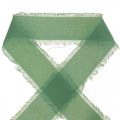 Floristik24 Ruban tissu déco ruban à franges vert sauge 40mm 15m