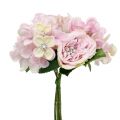 Floristik24 Bouquet rose avec perles 29 cm