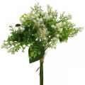 Bouquet Décoratif Fleurs Artificielles Bouquet Fleurs Artificielles Vert Blanc L36cm