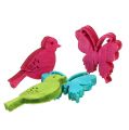 Floristik24 Mélange de figurines oiseaux papillons multicolore assort. 2,5cm