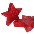 Floristik24 Scatter décoration étoiles rouge, mica 4-5cm 40p