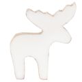Figurine décorative d'élan en bois, debout, décoration de Noël à disperser, 6 cm, lot de 8 | Floristik24.be